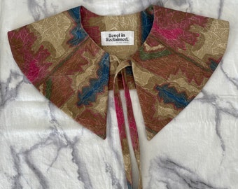 Handmade Cotton Peter Pan Detachable Collar, Frill collar, Removable Frill collar, Upcycled Collar, Cotton Collar