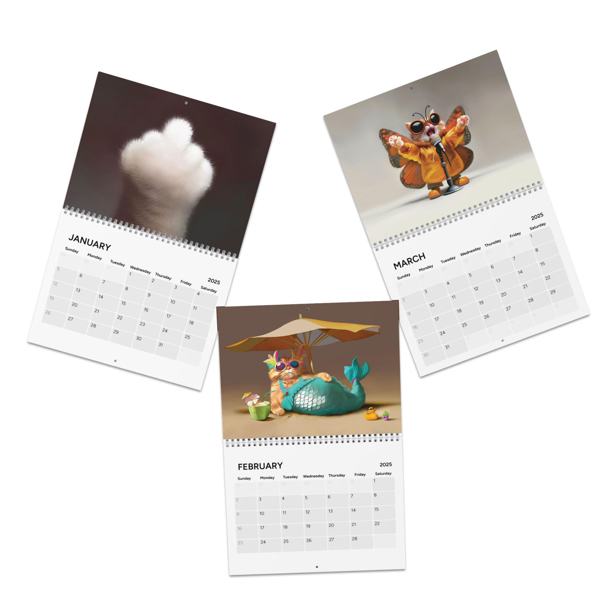 Cat Calendar Cat Art 2025 Calendar Cat Paintings Cat Art Catthemed