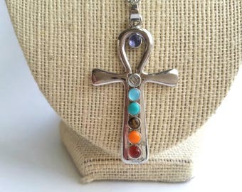Chakra Ankh Necklace