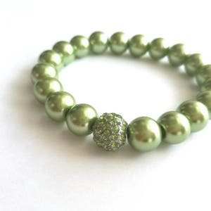Green Pave beaded bracelet