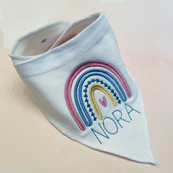 Boho Bandana Baby bib / Rainbow Baby Bib / Drool Bib / Modern bandana bib / Custom Bandana Bib
