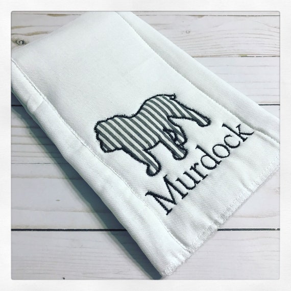 Dog Burp Cloth / Personalized Doggie Burp Cloth / Baby Burp Cloth / Bulldog Burp Cloth / English bulldog Burp Cloth / Custom Dog Burp Cloth