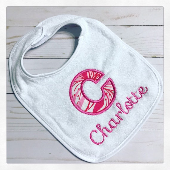 Handmade Baby Bib, Personalized Baby Bib, Custom Baby Bib, Birthday Bib