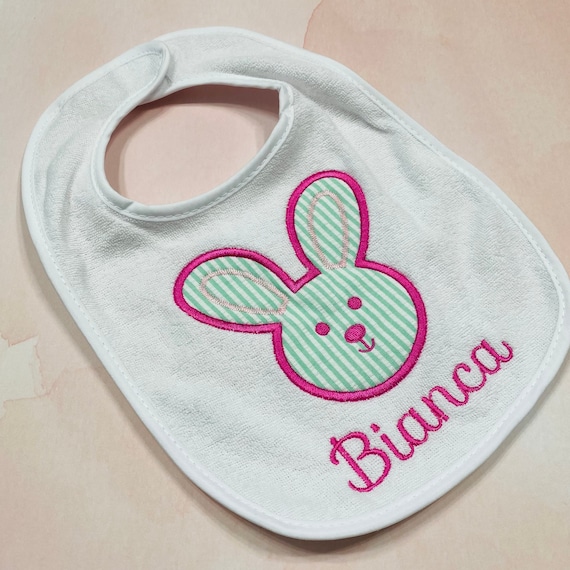 Easter bib, Baby's First Easter bib, Bunny bib, Rabbit Bib, Monogrammed Easter Bib, Peter Rabbit Baby Bib, Personalized Easter Bib