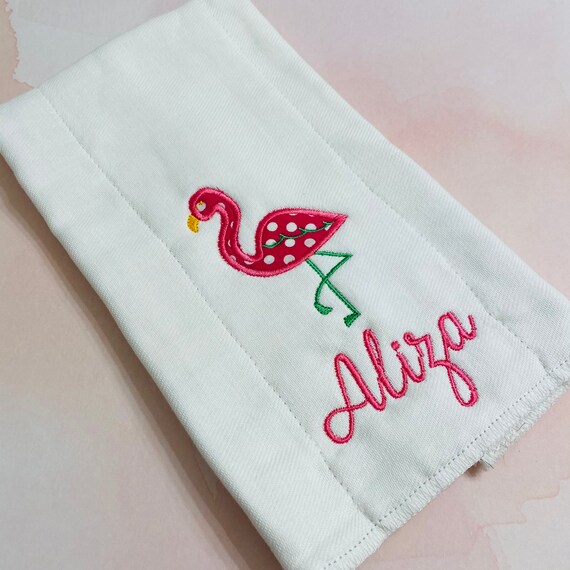 Flamingo Burp Cloth, Flamingo Baby Burp Cloth, Flamingo Baby Shower, Pink Flamingos Baby Gift, Flamingo Baby Gift, Flamingo Design Burpie