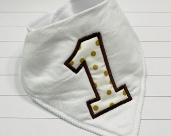 First birthday bib / 1st birthday bandana bib / personalized birthday bib / Bandana bib /  Smash Cake Bib