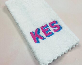 Custom Wash Cloth / Personalized Hand towel / Burp Cloth / Soft Baby Burp Cloth / Bamboo Towel / Monogrammed Towel