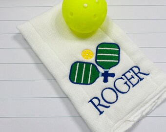 Pickleball Burp Cloth / Sports Burp Cloth / Pickleball Baby Gift / Pickle ball