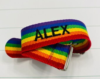 Custom Rainbow Bracelet / Friendship Bracelet / Custom Pride Bracelet / LBGTQ Gifts / Rainbow Bracelet / Taylor Swift Bracelet