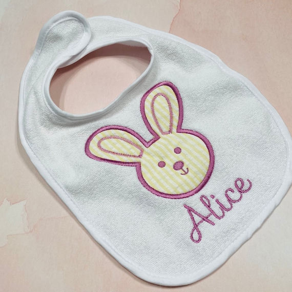 Easter bib, Baby's First Easter bib, Bunny bib, Rabbit Bib, Monogrammed Easter Bib, Peter Rabbit Baby Bib, Personalized Easter Bib