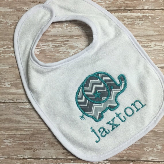 Elephant Baby Bib / Personalized Elephant Bib / Custom Elephant Bib / Elephant Birthday Bib / Smash Cake Bib