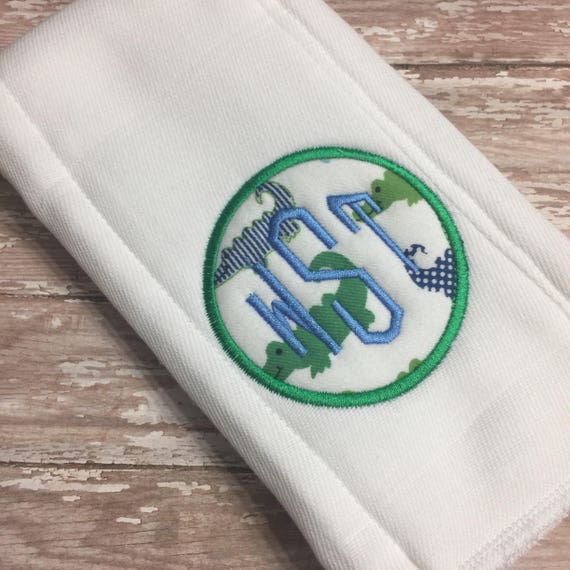 Alligator Burp Cloth / Monogrammed Alligator Baby Burp Cloth / Alligator Burp Set