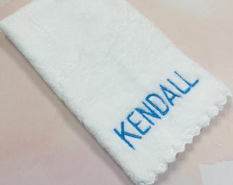 Custom Wash Cloth / Personalized Hand towel / Burp Cloth / Soft Baby Burp Cloth / Bamboo Towel / Monogrammed Towel