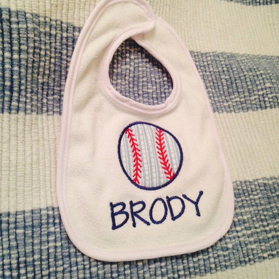 First Birthday Baseball Bib / Baseball Baby Bib / Custom Baby Bib / Personalized Baby Bib / Sports Baby Bib / First Birthday Bib
