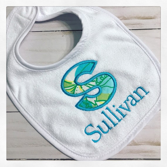 Custom Fabric Baby Bib, Personalized Baby Bib, Baby Bib, 1st Birthday Bib, First Birthday Bib