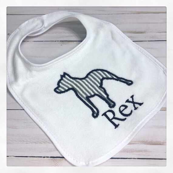 Personalized Dog Bib / Custom Dog First Birthday Bib / Baby Boxer Dog Bib / Pitt bull Baby Bib / Puppy Bib / Smash Cake Bib