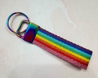 Custom Keychain / Key Ring / preppy key chain / rainbow gift / pride gift