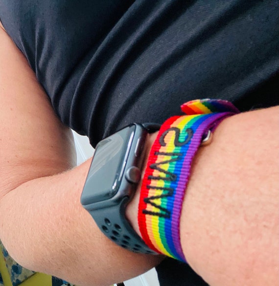 Custom LGBTQ Bracelet / Cloth Bracelet / Custom Pride Bracelet / LBGTQ Gifts / Rainbow Bracelet / Taylor Swift / Friendship Bracelet