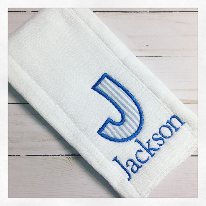 Baby Boy Burp Cloth / Seersucker Baby Burp Cloth / Etsy