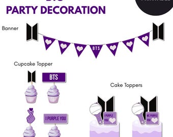 BTS Party Decoration Set | Kpop Party | Fanmade