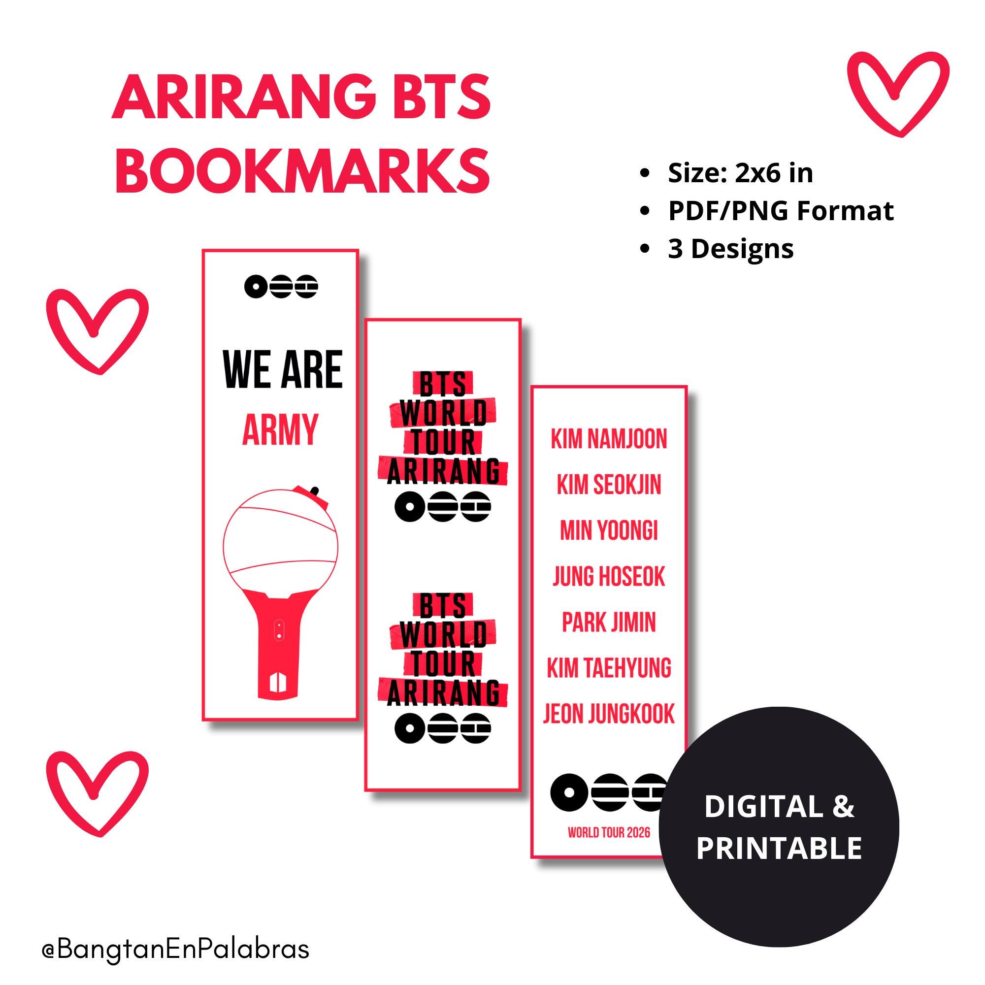 Bts Bookmarks - Etsy