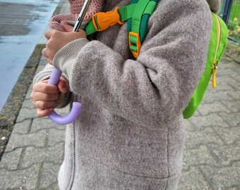 Veste de promenade, veste de promenade en laine avec capuche