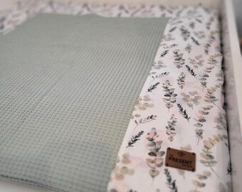 Changing mat, changing pad with eucalyptus cover