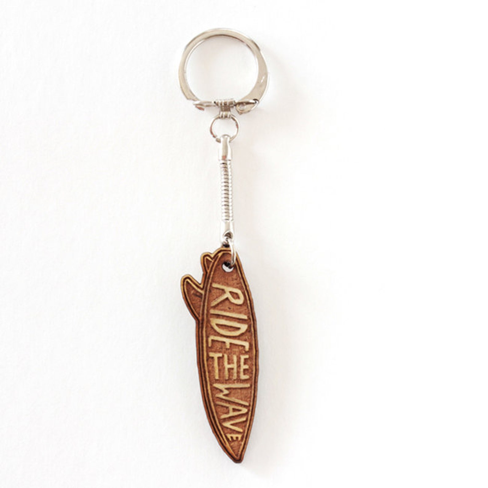 Ride the Wave Surfboard Keychain Gift Etsy