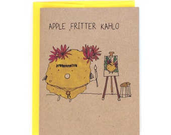 Apple Fritter Frida Kahlo Greeting Card