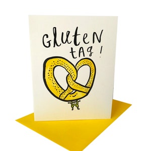 Carte de voeux sans gluten Tag Bonjour