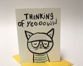 Thinking of You Cat Card