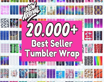 20,000 種類以上のタンブラーラップデザインバンドル（デジタルダウンロード）