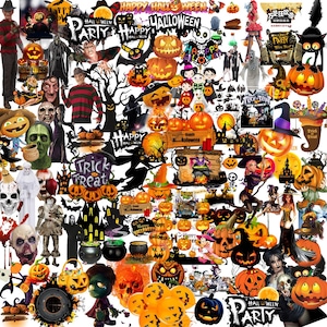 Halloween Png Bundle, Spooky Season Png, Halloween T-shirts Designs, Pumpkin Png, Ghost Png, Horror Png, Halloween Sublimation Designs