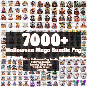 7000+ Halloween Mega Bundle: Horror Film, Retro & Spooky Designs Png