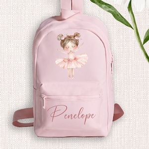 Ballet ballerine danse fille mini sac à dos pastel sac à dos sac bambin maternelle préscolaire changement personnalisé nom personnalisé