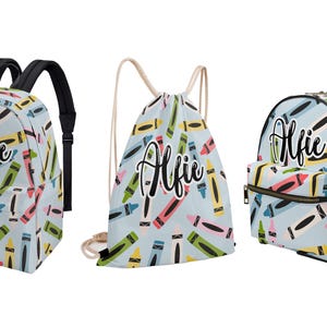 Sac à dos couleur arc-en-ciel pour enfant en bas âge, maternelle, école préscolaire, sac à langer, nom personnalisé, sac à dos en toile