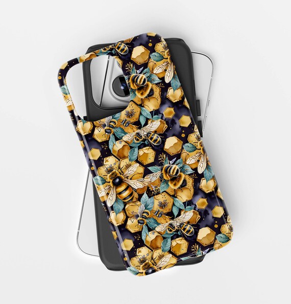 Housse Silicone Pour IPhone 17 Pro Max, 16, 15, 14, 13, 12 - Design Fleur D'abeille, Ultra Slim