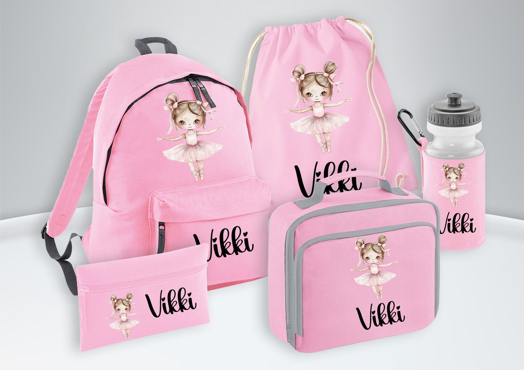 Ballerina Dance Personalised Back to School Set Bundle Backpack Gym ...