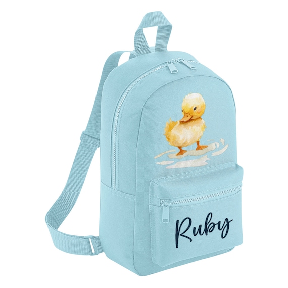 Yellow Duck Duckling Mini Personalised Backpack Custom Name Rucksack,  Backpack For Nursery Preschool, Bag For School, Toddler Children's