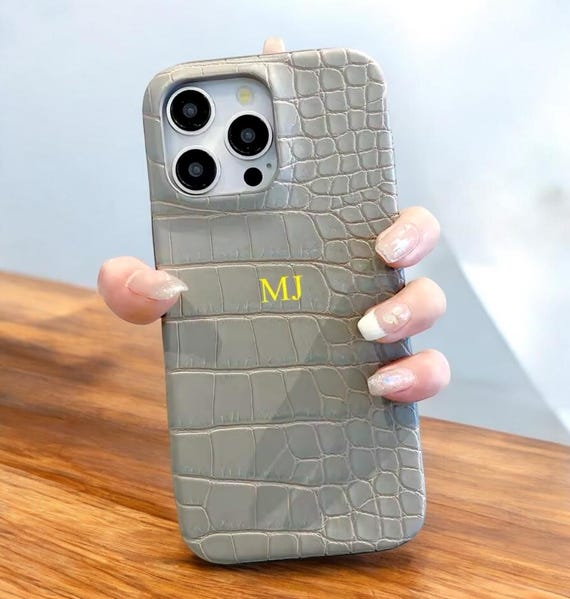For iPhone 16 15 14 Plus 13 12 11 Pro Max Genuine Leather Crocodile Case Cover