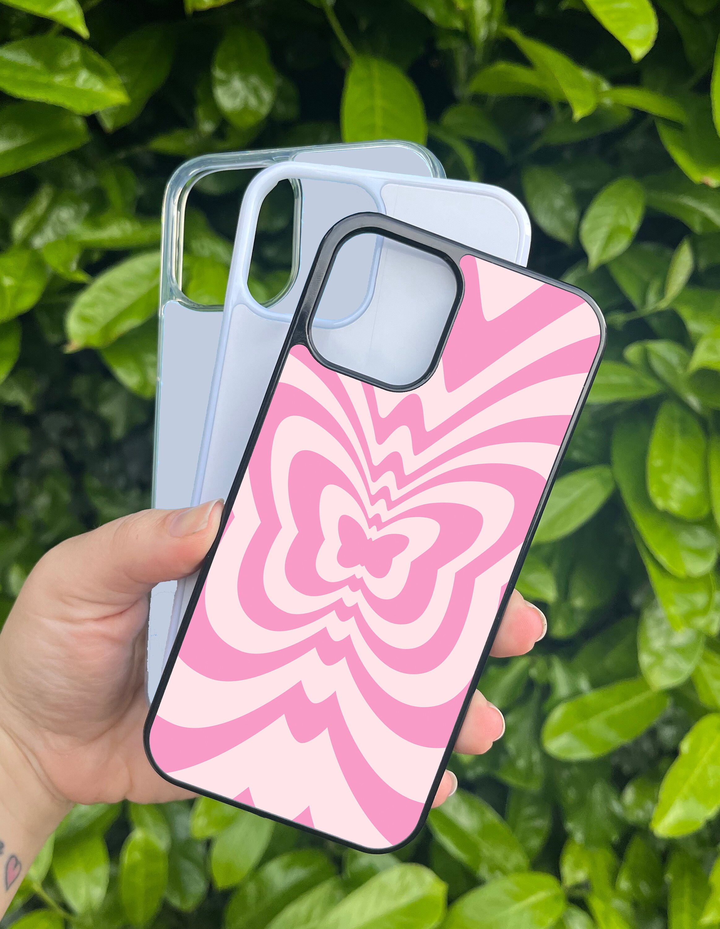 ピンクバタフライY2KレトロケースケースiPhone 6 SE 7 8 XR X Plus 11