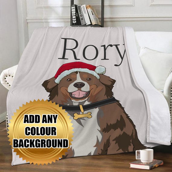 Bernese Mountain Dog Face Blankets, Personalized Pet Blanket