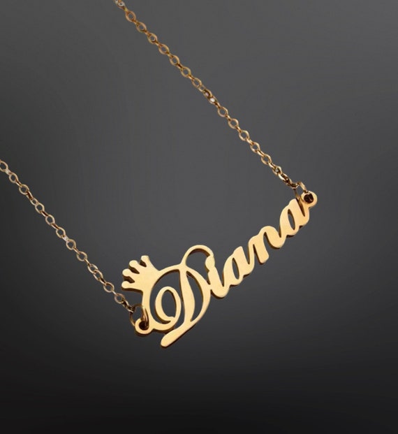 Custom Name Necklace, Silver Gold Plated Name Necklace, Personalised Name  Necklace, Birthday Gift for Her, Mother's Day Gift, Gift for Mom