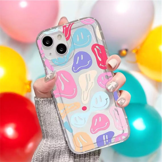 スマイル レインボー スマホケース iPhone 16 Pro iPhone 0 Pro case