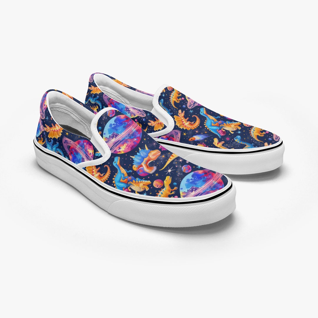 Neon Dinosaurs - Womens Dinosaur Shoes