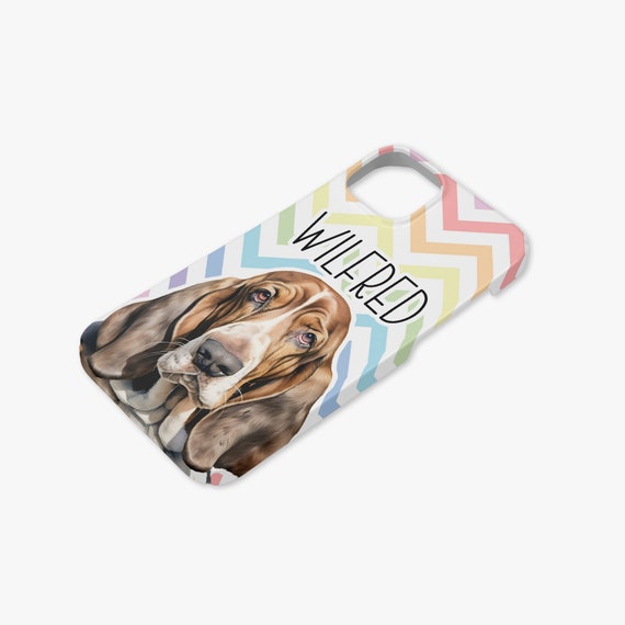 Basset Hound Haund Tan Dog Lover Rainbow Zig Zag Bumper Case