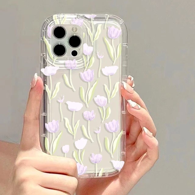 Lilac Tulip Lavender Flower for Her Birthday Case for iPhone 15 14