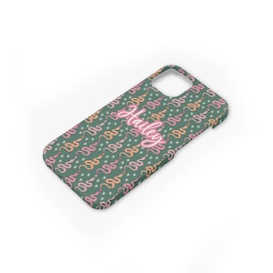 Serpente verde rosa serpente del deserto occidentale cactus [custodia paraurti per iPhone 11 12 PRO 13 14 15 Max Plus Mini] Nome personalizzato personalizzato