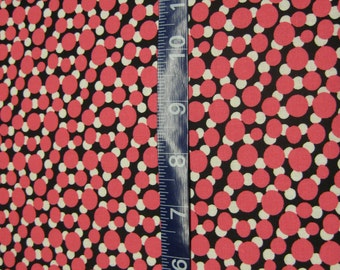 Michael Miller Aqua Bubbles Pink and White Dots Fabric - 1 yard - 56" wide