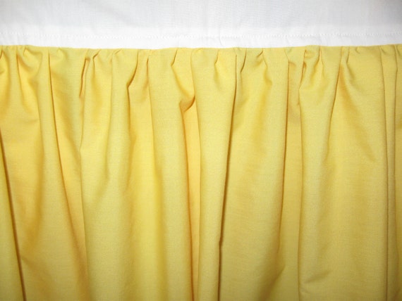 Handmade Lemon Yellow Crib Dust Ruffle Ready To Ship Etsy
